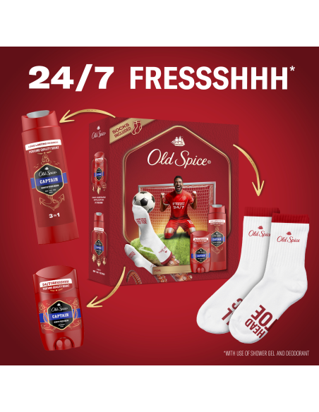 KAST 6 tk! Old Spice kinkekomplekt Captain Footballer