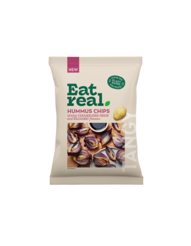 Eat Real hummusekrõpsud karamelliseeritud sibula ja palsamiäädikaga 110 g