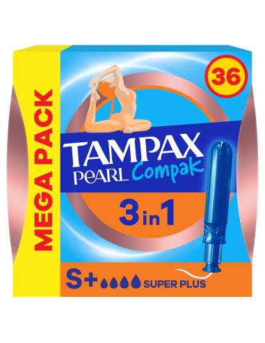 KAST 4 tk! Tampax Compak Pearl Super Plus tampoonid aplikaatoriga, 36 tk