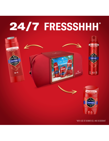 Old Spice Captain kinkekomplekt reisikotis