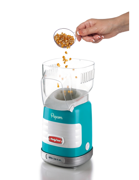 2956  Pop Corn Popper Party Time Retrostiilis kompaktne popkornimasin