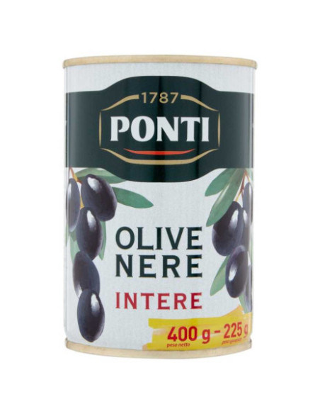 Ponti mustad oliivid 400g