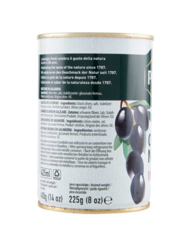 Ponti mustad oliivid 400g