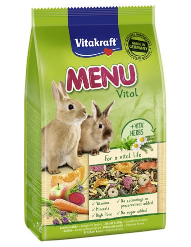 KAST 5 tk! Vitakraft Menu Vital täissööt jänestele 1kg