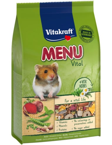 KAST 6 tk! Vitakraft Menu täissööt hamstritele 400g