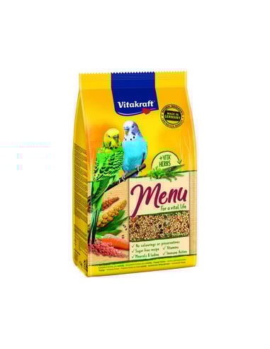 KAST 5 tk! Vitakraft Premium Menu viirpapagoide täissööt 1kg