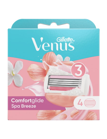 KAST 40 tk! Gillette Venus ComfortGlide Spa Breeze Raseerija Varuterad, 4 tk