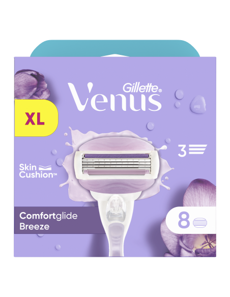 Gillette Venus ComfortGlide Breeze Raseerija Varuterad, 8 tk