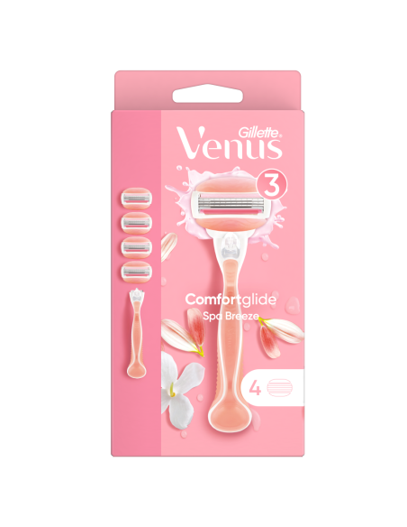 KAST 6 tk! Gillette Venus ComfortGlide Spa Breeze Raseerija + Vahetusterad 4 tk