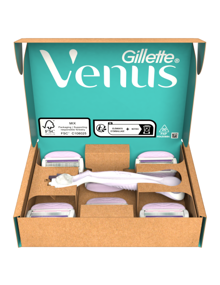 Gillette Venus ComfortGlide Breeze Raseerija + Varuterad 6 tk