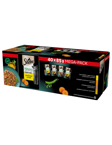 Sheba Nature's märgtoit kassidele kana, kalkun, part, linnuliha 40x85g