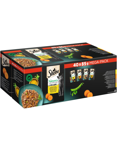 Sheba Nature's märgtoit kassidele kana, kalkun, part, linnuliha 40x85g