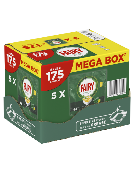 Fairy Original All in One Nõudepesumasina Tabletid Lemon, 175 tk