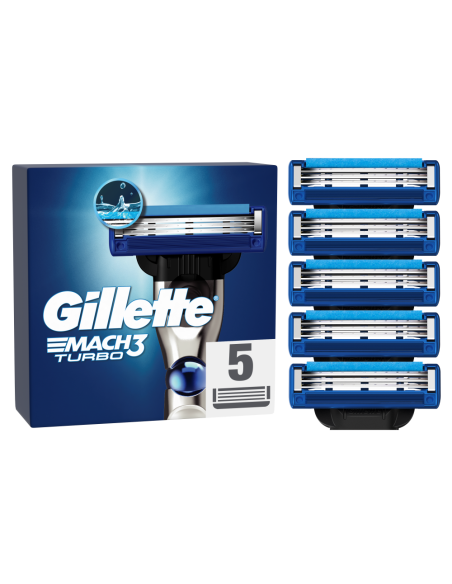 Gillette Mach3 Turbo meeste raseerija varuterad 5 tk