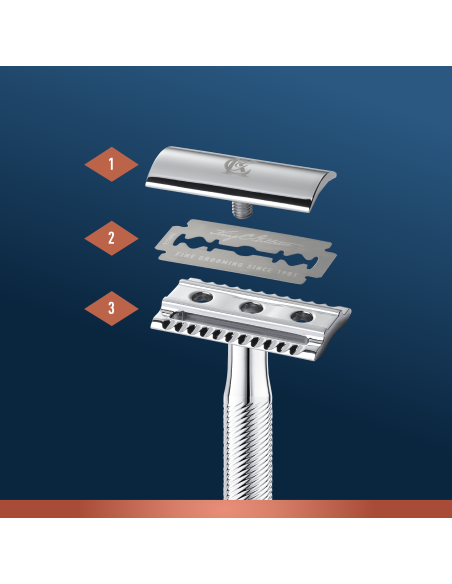 King C. Gillette Kaheteraline Turvaline Raseerija Meestele + Vahetusterad 5 tk