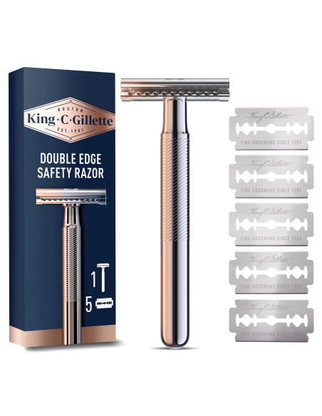 KAST 36 tk! King C. Gillette Kaheteraline Turvaline Raseerija Meestele + Vahetusterad 5 tk