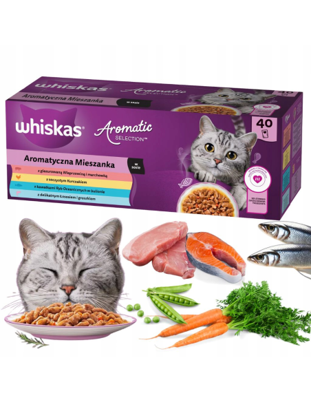 Whiskas täiskasvanud kassidele 40x85g täisväärtuslik märgtoit kastmes