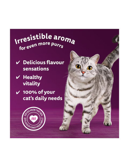 Whiskas täiskasvanud kassidele 40x85g täisväärtuslik märgtoit kastmes