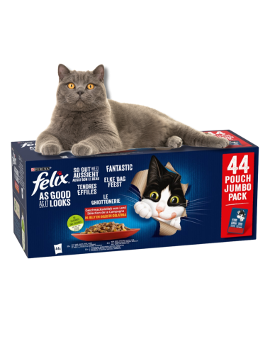 Felix Fantastic märg kassitoit (44 x 85 g)...
