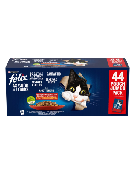 Felix Fantastic märg kassitoit (44 x 85 g) veiseliha, kana, part, lambaliha