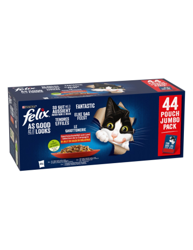 Felix Fantastic märg kassitoit (44 x 85 g)...