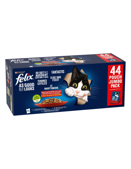 Felix Fantastic märg kassitoit (44 x 85 g) veiseliha, kana, part, lambaliha