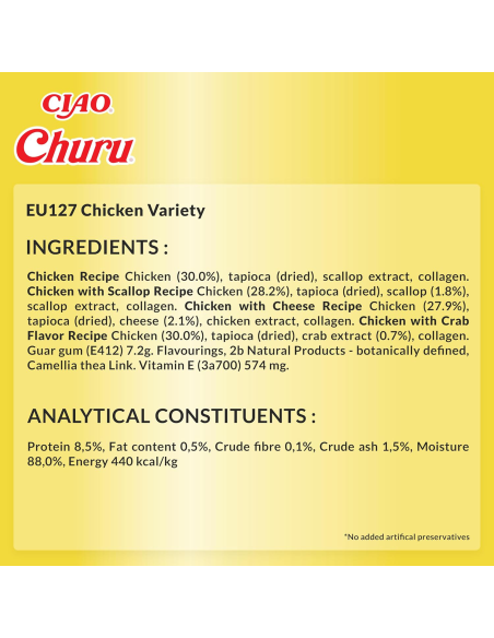 Inaba Cat Churu 20x14g (280g) kreemjas kassimaius kanaga