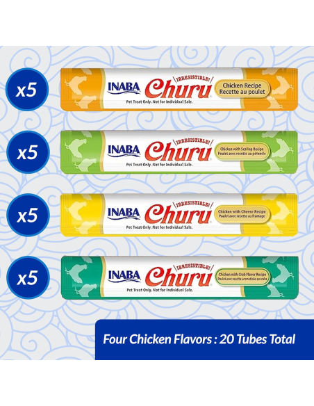 KAST 16 tk! Inaba Cat Churu 20x14g (280g) kreemjas kassimaius kanaga