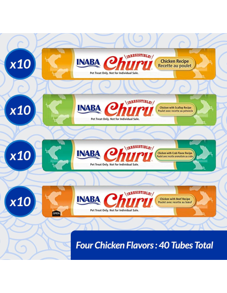 KAST 12 tk! Inaba Cat Churu 40x14g (560g) kreemjas kassimaius kanaga