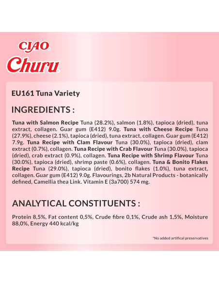 Inaba Cat Churu 60x14g (840g) kreemjas kassimaius tuunikalaga