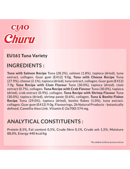 KAST 8 tk! Inaba Cat Churu 60x14g (840g) kreemjas kassimaius tuunikalaga