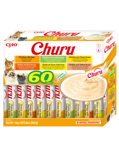 KAST 8 tk! Inaba Cat Churu 60x14g (840g)...