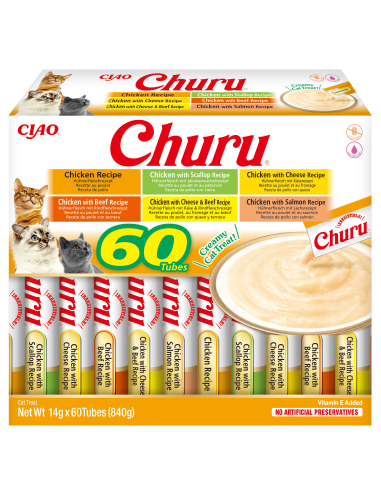 KAST 8 tk! Inaba Cat Churu 60x14g (840g)...
