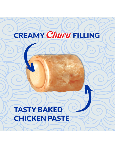 INABA CAT CHURU BITES CHICKEN TUNA kana ja tuunikala maius kassidele 36x10g (360g)