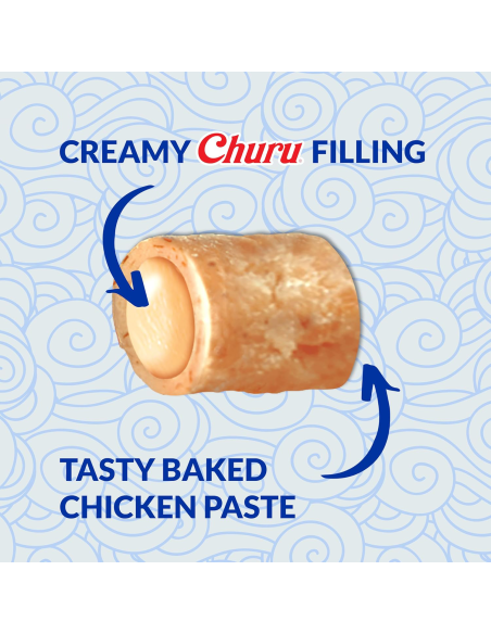 KAST 4 tk! INABA CAT CHURU BITES CHICKEN TUNA Kana ja tuunikala maius kassidele 36x10g (360g)