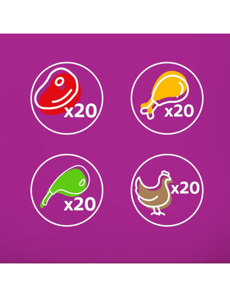 WHISKAS Classic Meals märgtoit täiskasvanud kassidele kastmes (80x85g)