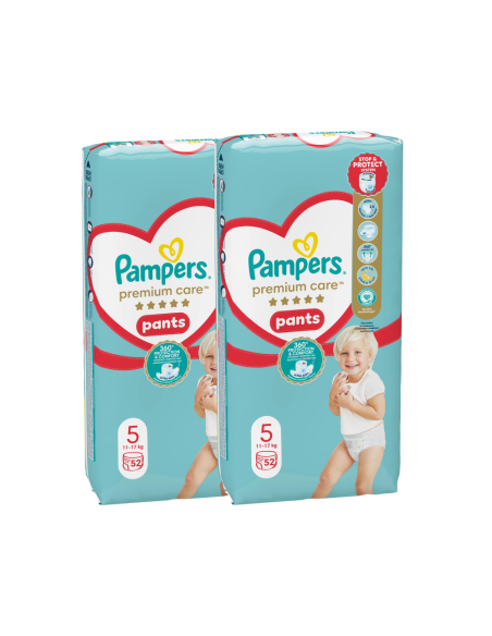 Pampers Premium Care Pants Mähkmed, Suurus 5, 104 Mähet, 12-17kg