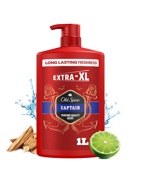 Old Spice Captain Meeste Dušigeel Ja Šampoon, 1000 ml