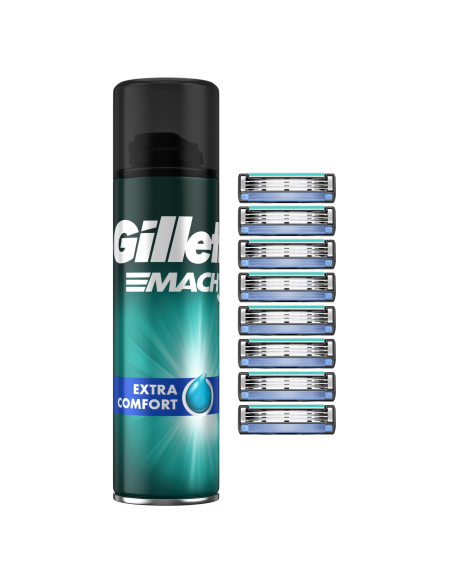 Gillette Mach3 raseerija terad 8 tk + Mach3 geel 200ml