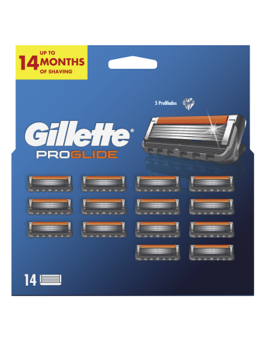 Gillette Fusion Proglide varuterad meestele 14 tk