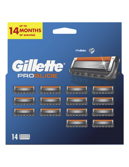 Gillette Fusion Proglide varuterad meestele 14 tk