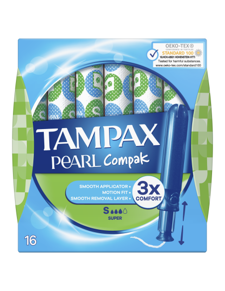 Tampax Compak Pearl Super Tampoonid Aplikaatoriga, 16 tk 