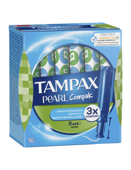 Tampax Compak Pearl Super Tampoonid Aplikaatoriga, 16 tk 