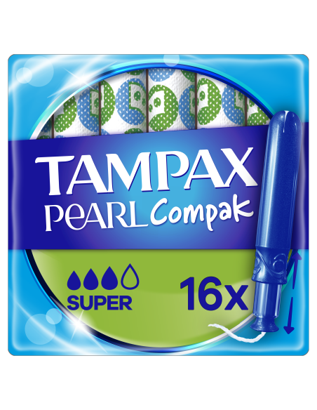 KAST 8 tk! Tampax Compak Pearl Super Tampoonid Aplikaatoriga, 16 tk 