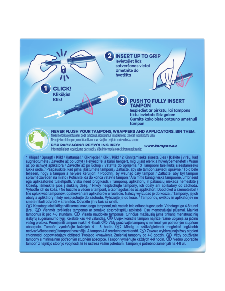 KAST 8 tk! Tampax Compak Pearl Super Tampoonid Aplikaatoriga, 16 tk 