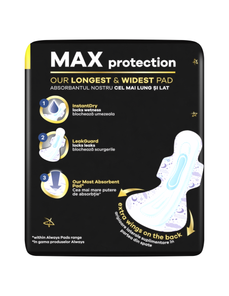 Always Ultimate Night Size 6 Tiibadega Hügieenisidemed, 8 tk