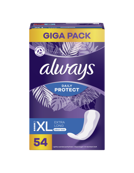 KAST 4 tk! Always Daily Protect Extra Long Pesukaitsmed, 54 tk