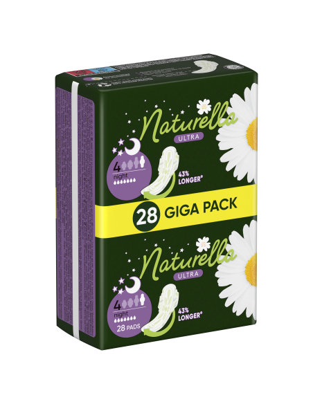 Naturella Ultra Night Size 4 Tiibadega Hügieenisidemed, 28 tk