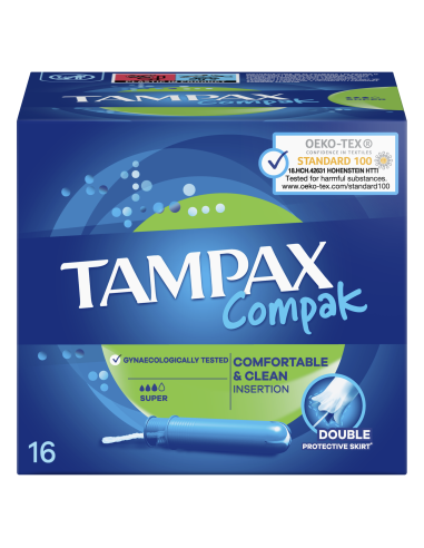Tampax Compak Super Tampoonid Aplikaatoriga, 16...