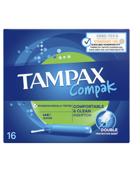 KAST 6 tk! Tampax Compak Super Tampoonid Aplikaatoriga, 16 tk 